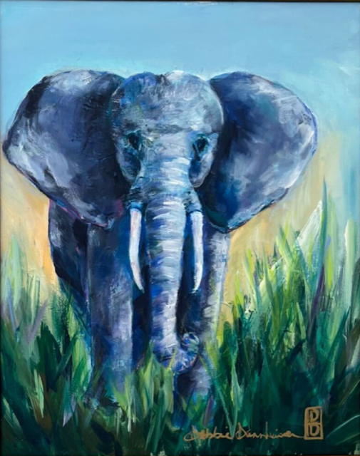 “Elephant and Blue Sky”
